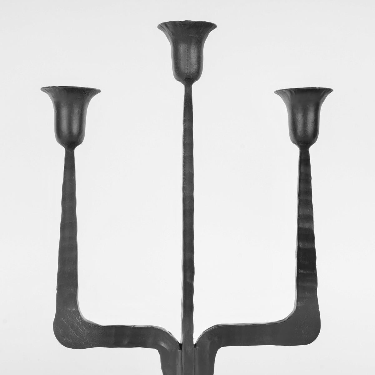 Mid-20th Century 1950 Pair of candlesticks by Atelier Marolles & Jean Touret
