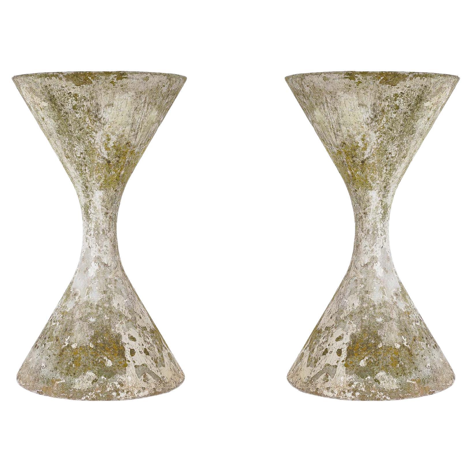 1950 Pair of "diabolo" planters by Willy Guhl and Anton Bee for Eternit Switzerl For Sale