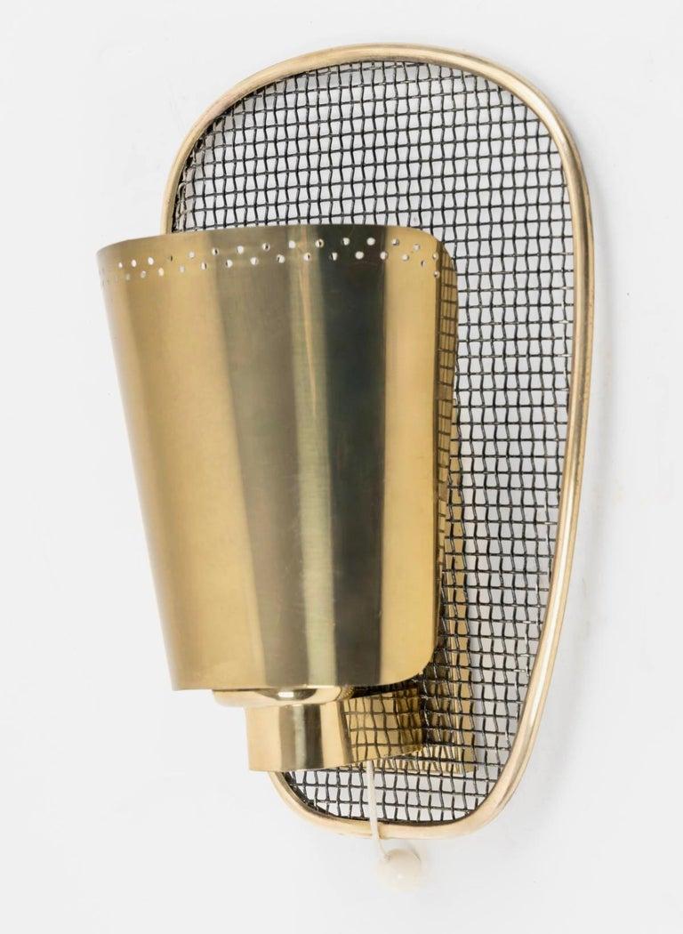 1950 Zwei Wandleuchten aus vergoldetem Messing von Günter Trieschmann im Angebot 1