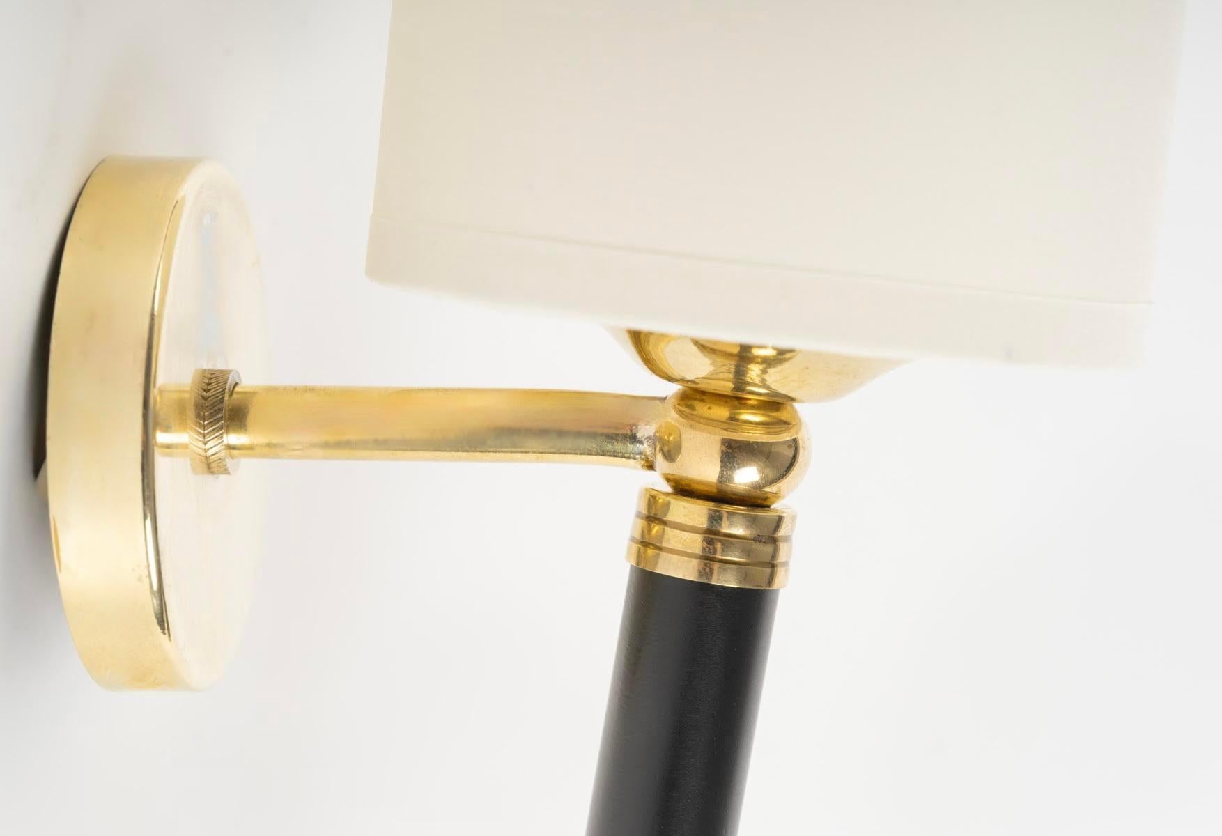 Mid-20th Century 1950, Pair of Maison Arlus Wall Lights For Sale