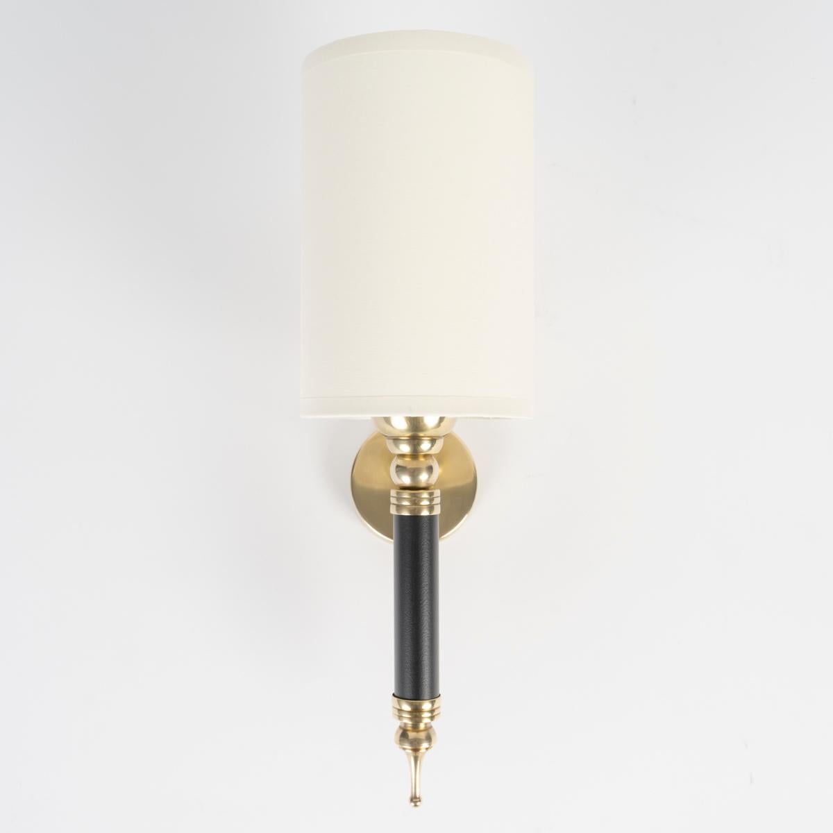 1950, Paar Maison Arlus Wall Lights (Messing) im Angebot