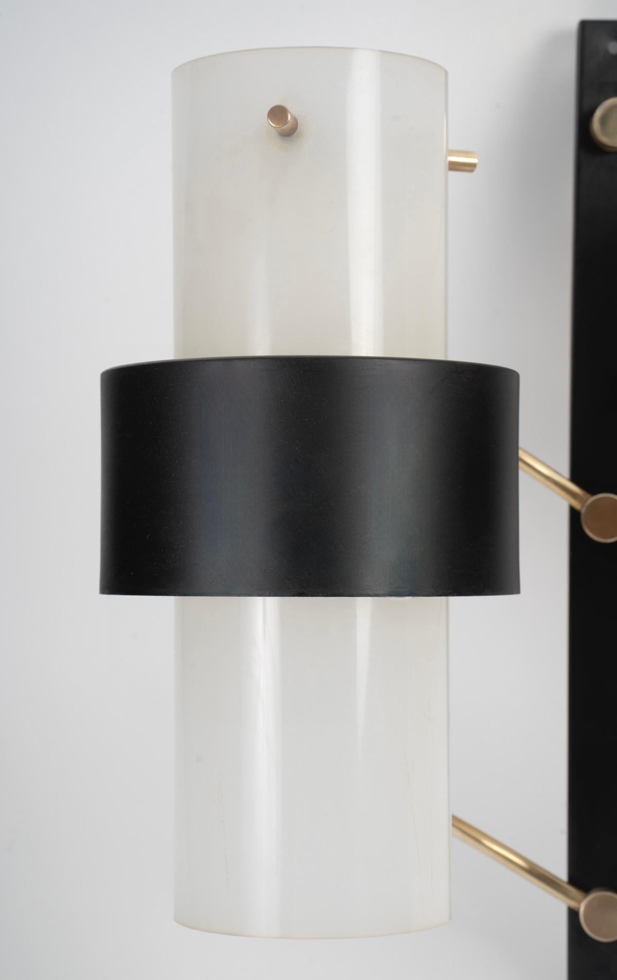 French 1950 Pair of Maison Lunel Wall Lights For Sale