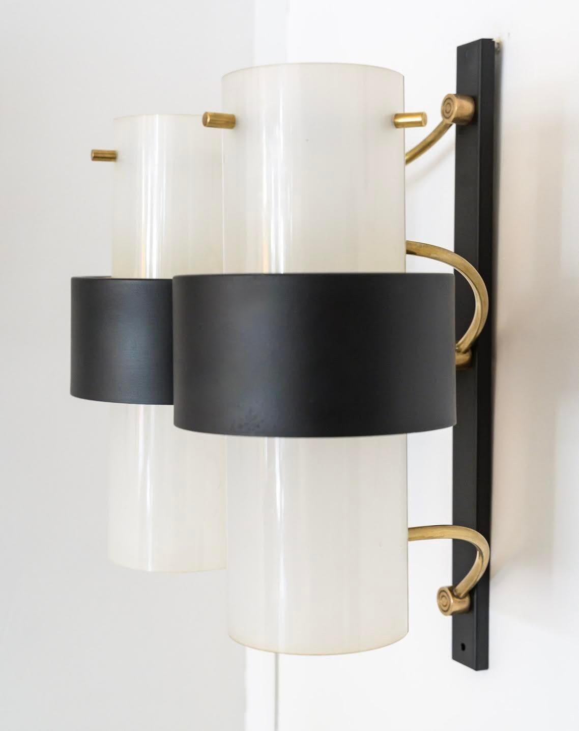 1950 Pair of Maison Lunel Wall Lights For Sale 1