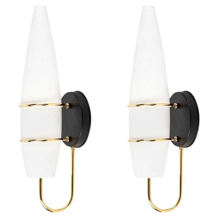 1950 Pair of Maison Lunel Wall Lights