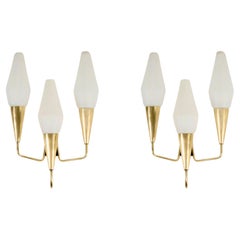 1950. Pair of Maison Lunel wall lights