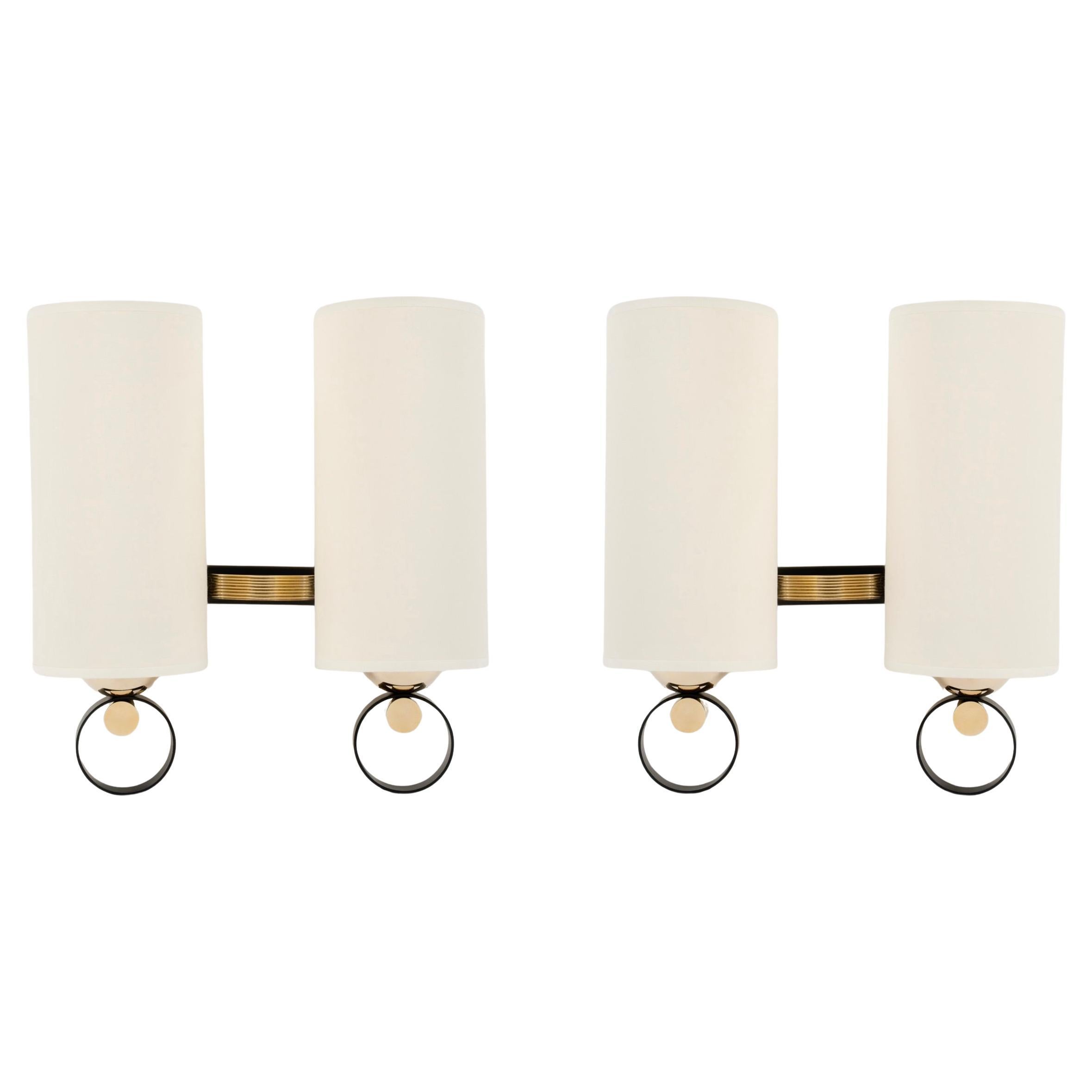 1950 Pareja de apliques Maison Lunel