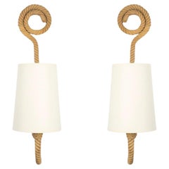1950 Pair of rope wall lights by Adrien Audoux
Frida Minet