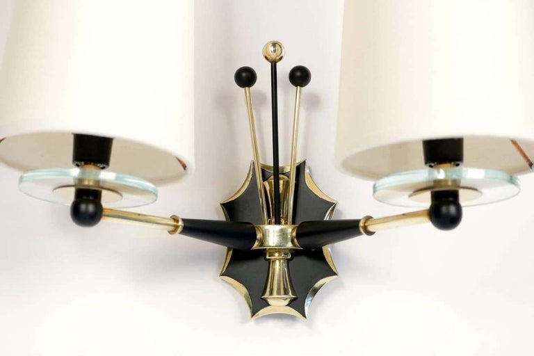 1950 Pair of Sconces by Maison Lunel In Good Condition In Saint-Ouen, FR