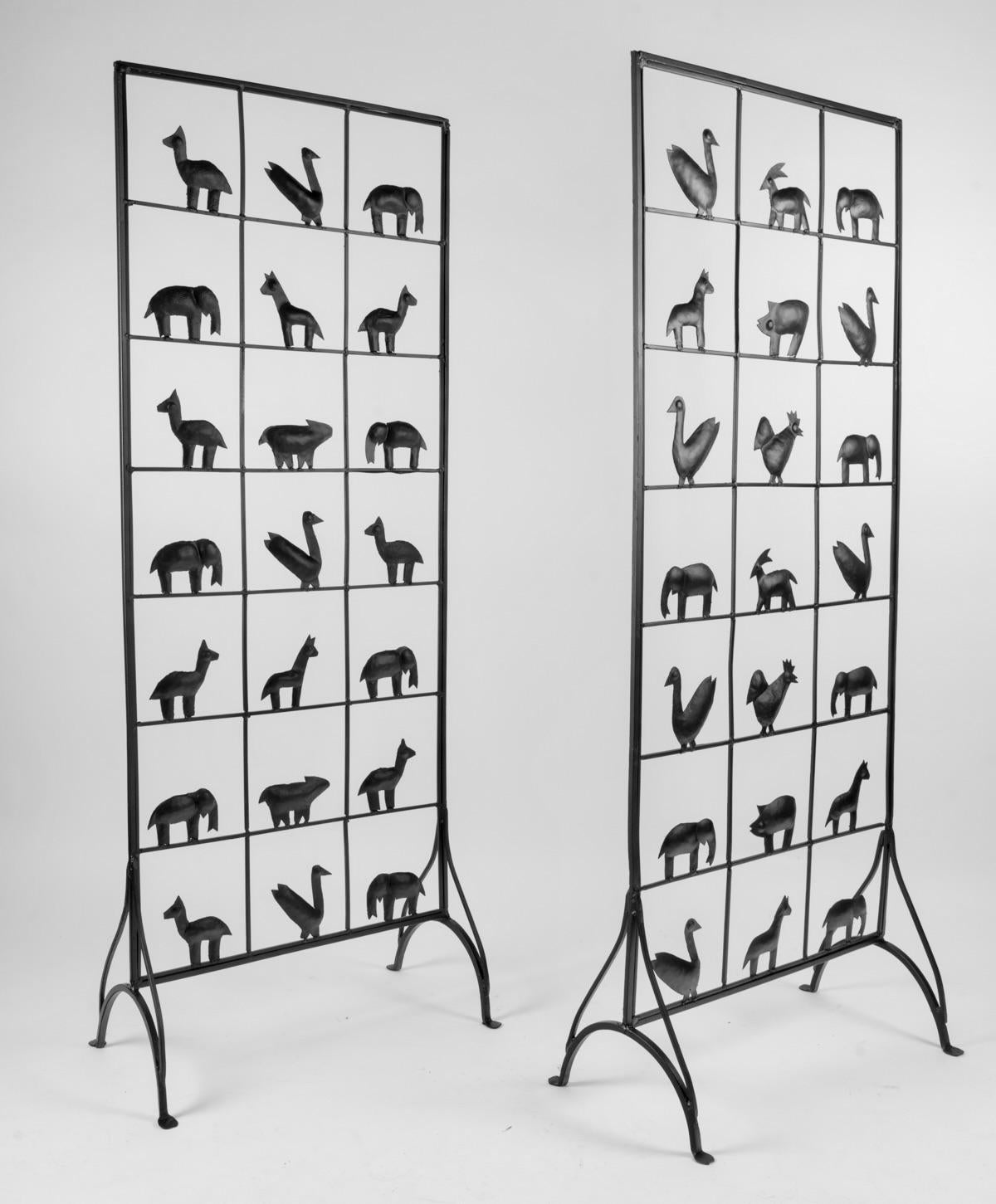 1950 Pair of Screens Atelier Marolles & Jean Touret For Sale 4