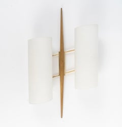 1950 Pair of spindle-shaped wall sconces by Maison Arlus