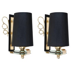 1950 Pair of wall lamps Atelier Petitot