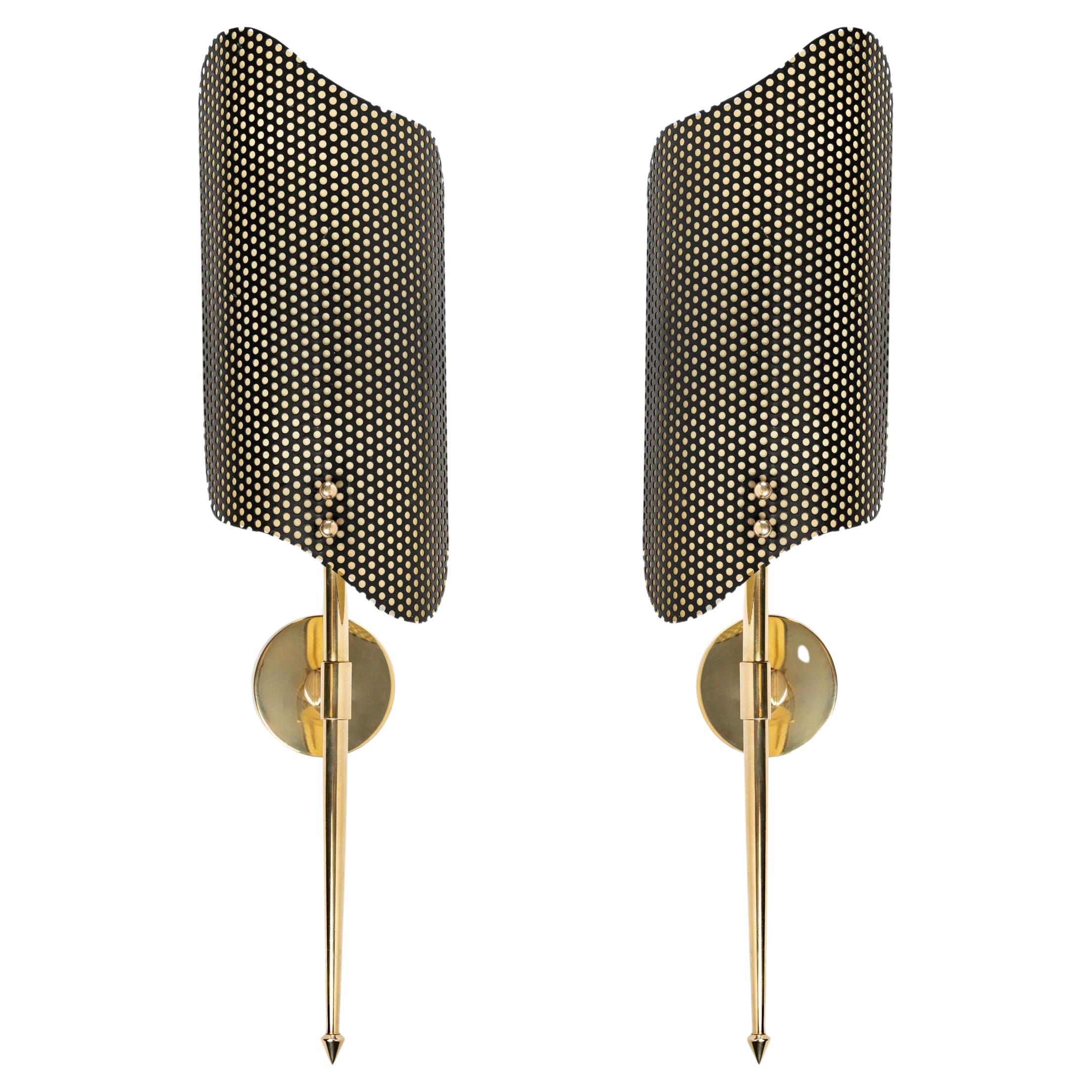 1950 Pair of Wall Lamps from the House of Arlus