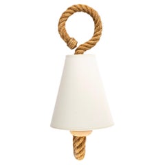 1950 Pair of Wall Lamps in Rope Audoux Minet