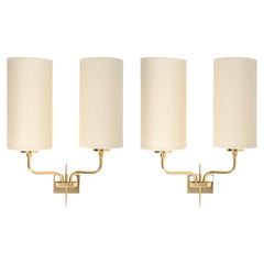 1950 Pair of Wall Lamps Maison Arlus