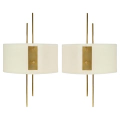 Vintage 1950 Pair of Wall Lamps Maison Arlus