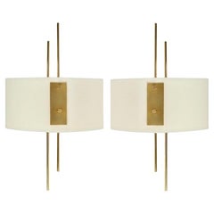 1950 Pair of Wall Lamps Maison Arlus