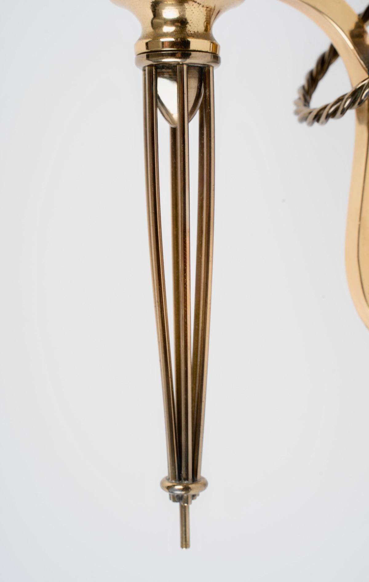 1950 Pareja de lámparas de pared con anillos Atelier Petitot en Bueno estado para la venta en Saint-Ouen, FR