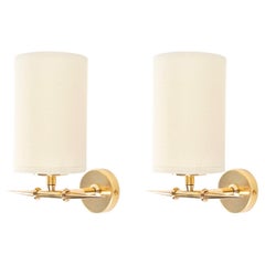 1950 Pair of Wall Lights by Maison Lunel