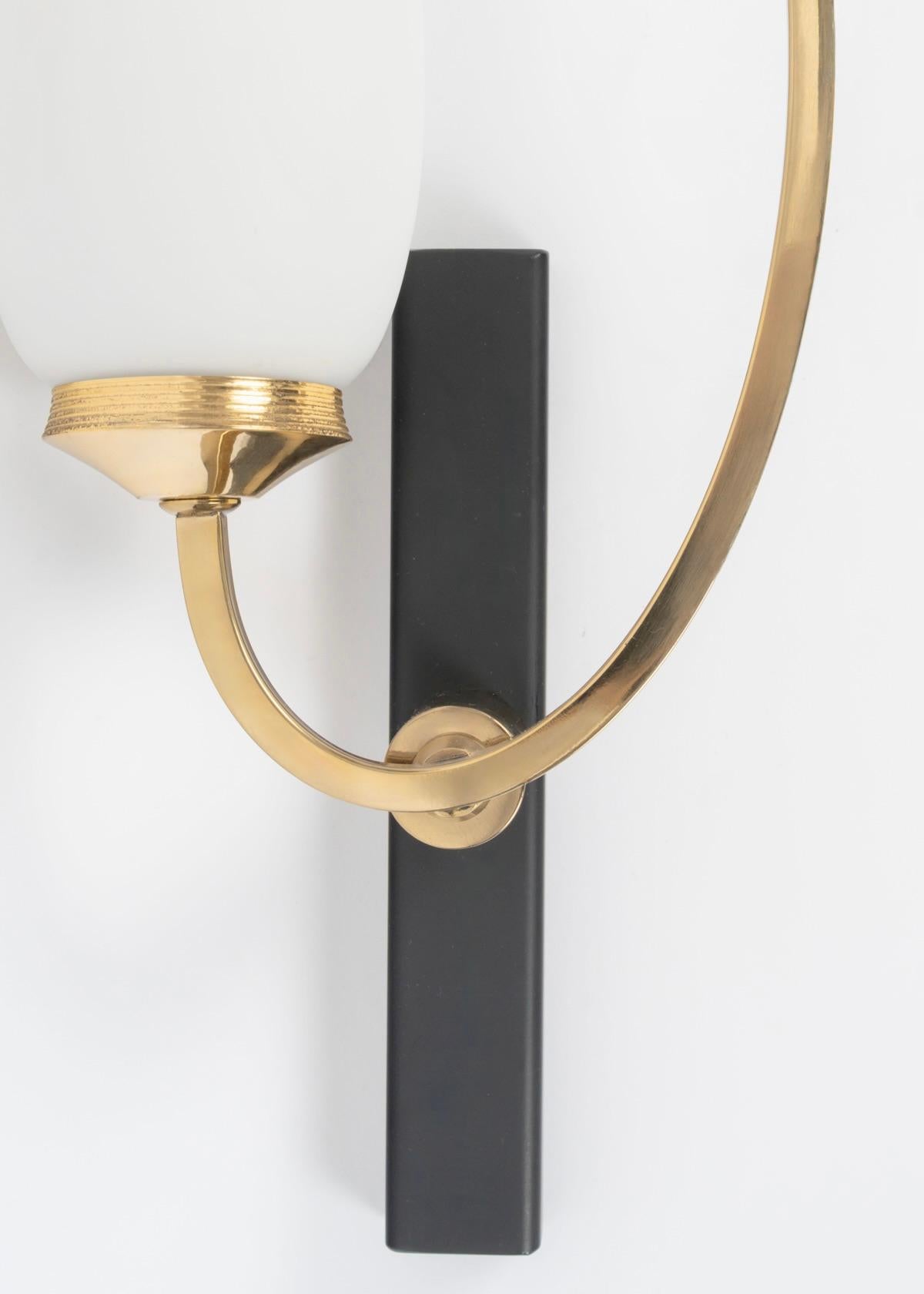 1950 Paar Wandleuchten Maison Lunel im Zustand „Gut“ im Angebot in Saint-Ouen, FR