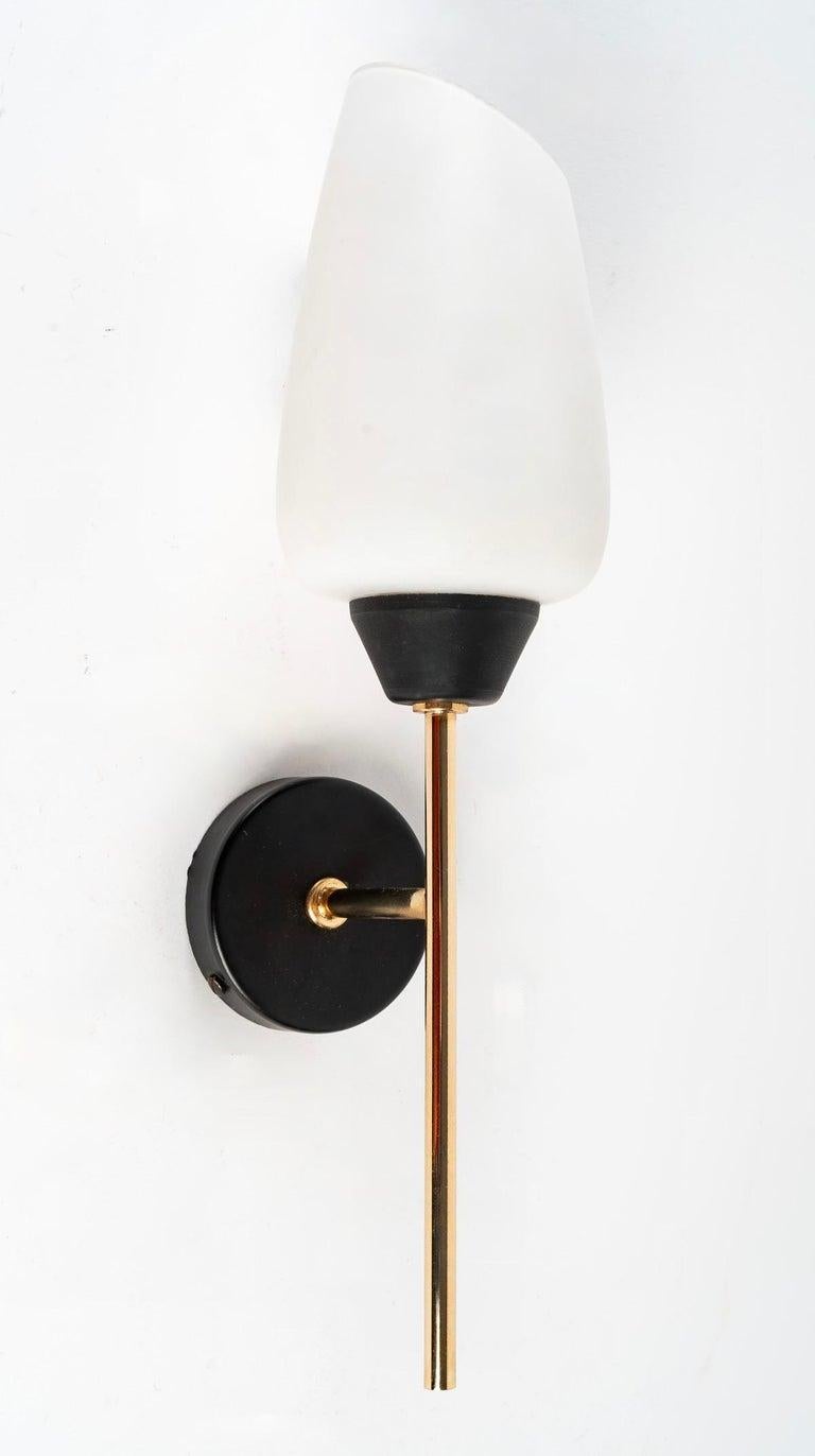 Mid-20th Century 1950 Pair of Wall Lights Maison Lunel For Sale