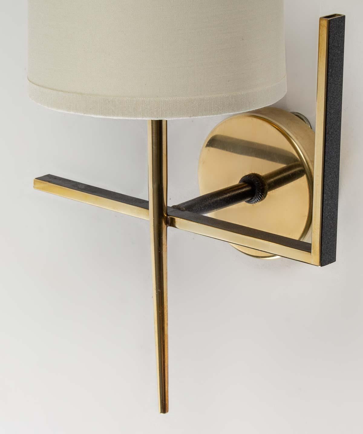 Mid-20th Century 1950 Pair of Wall Sconces Maison Arlus