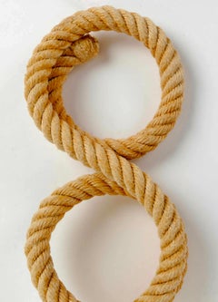 1950 Pair of Audoux Minet rope wall lights