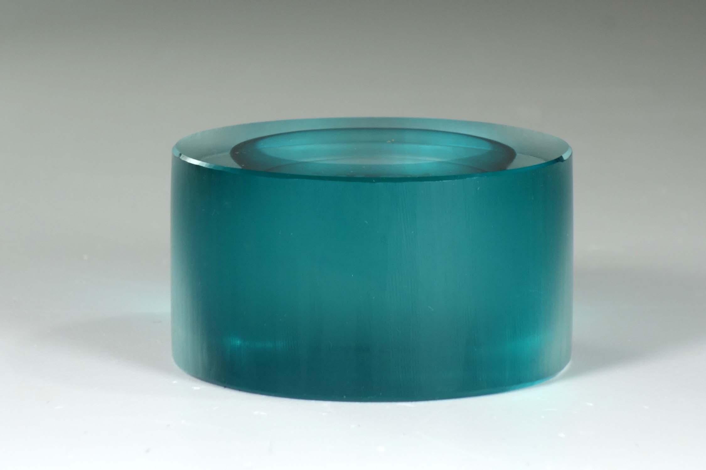 1950 Paolo Venini Olivetti Fermacarte in vetro di Murano blu In condizioni ottime in vendita a Brescia, IT