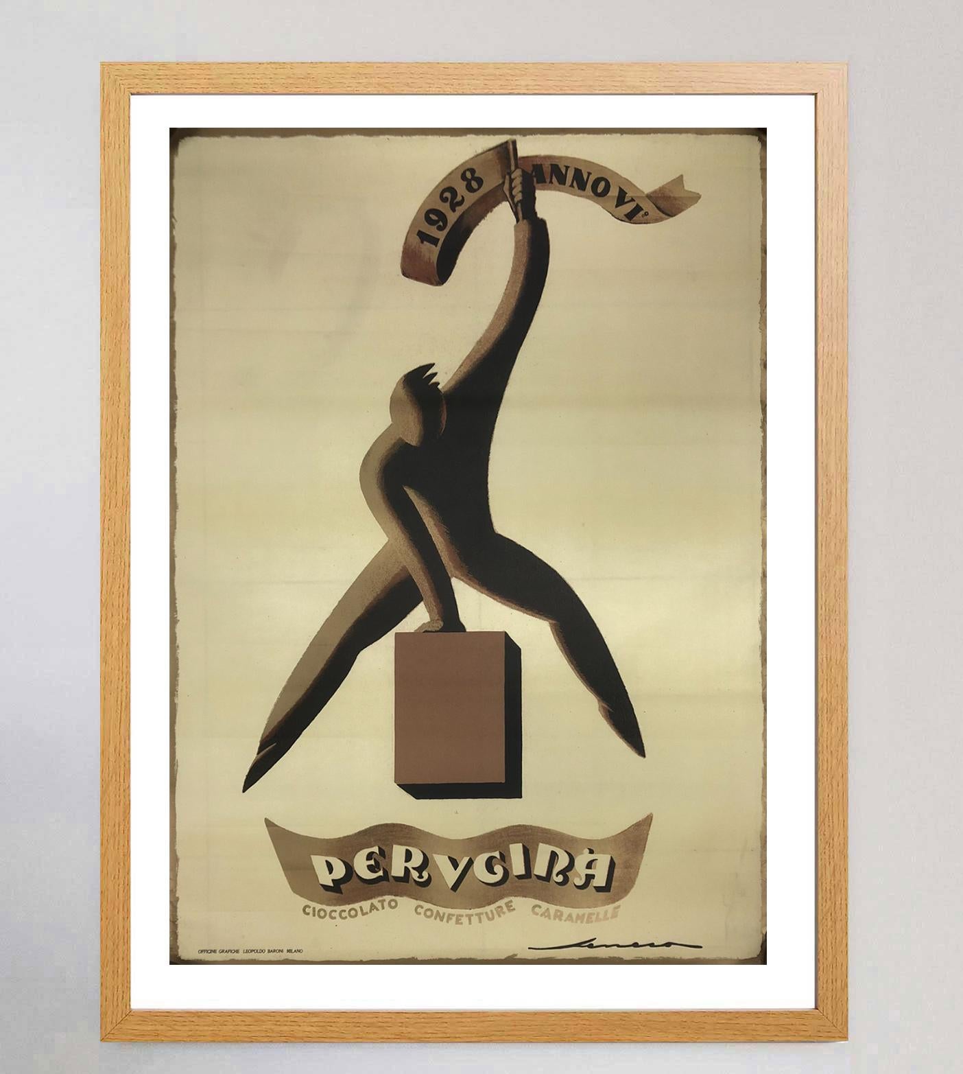 Italiano 1950 Perugina 1928 Poster originale d'epoca in vendita