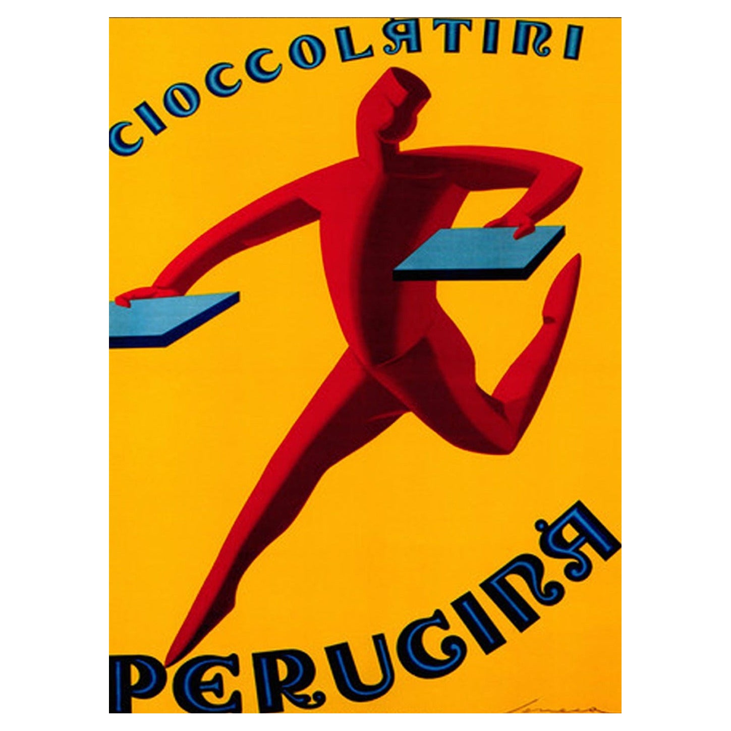 Affiche rétro originale des chocolats du Pérou, 1950