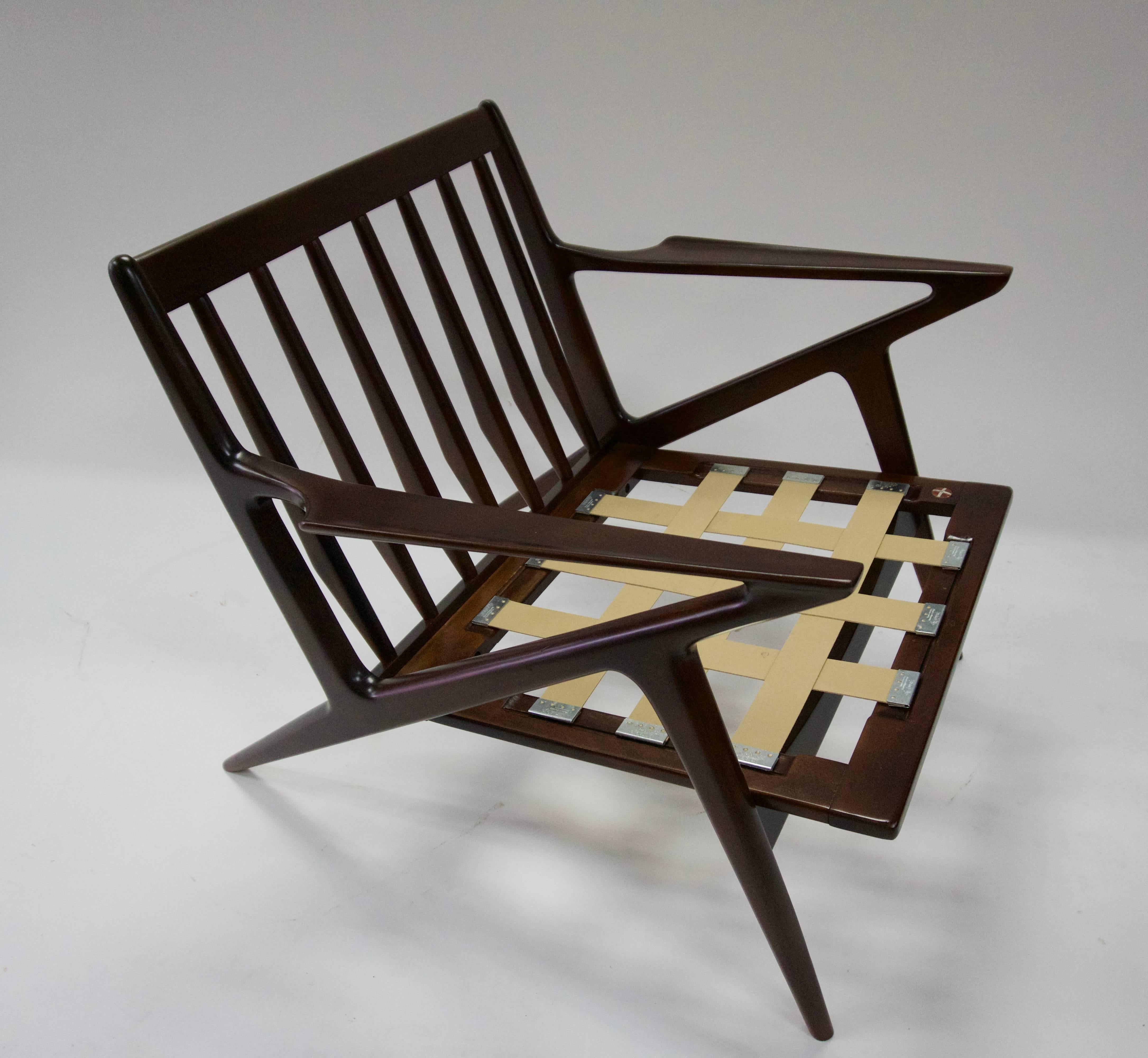 Scandinavian Modern 1950 Poul Jensen for Selig Z Chair For Sale