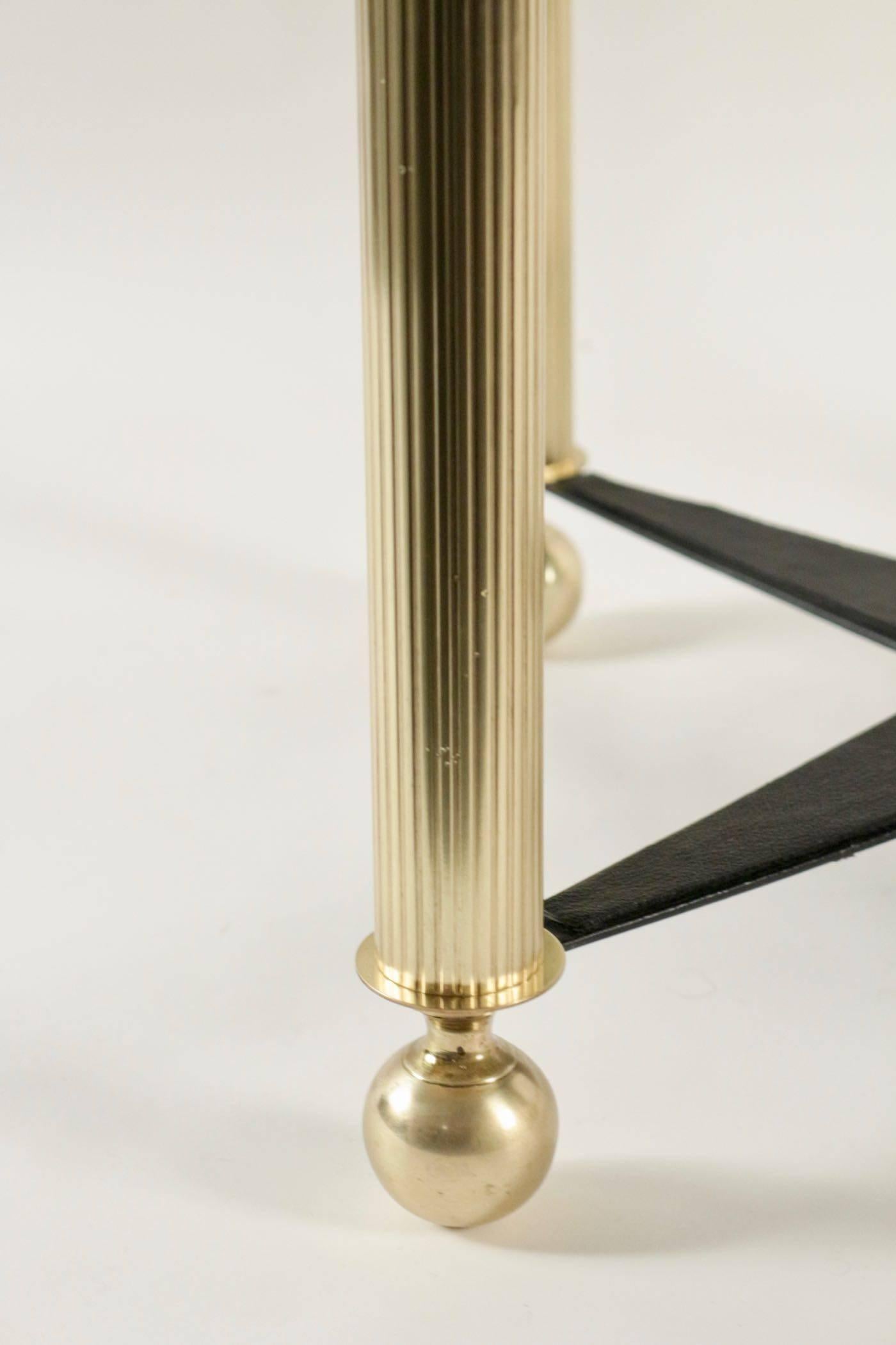 1950 Rare Jacques Adnet Marine Clock Gueridon 2