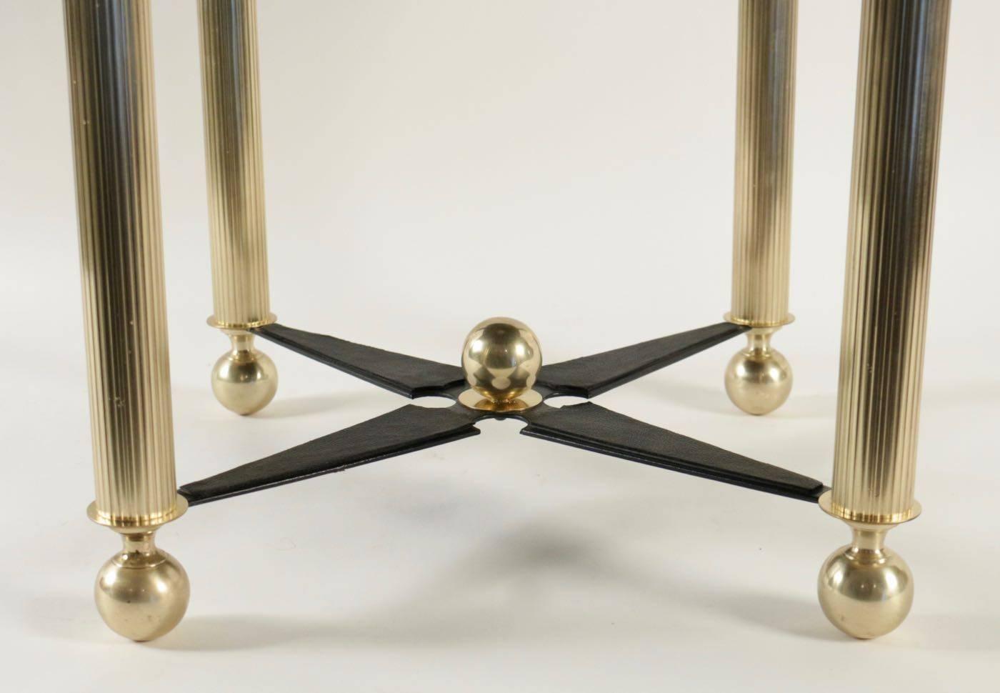 1950 Rare Jacques Adnet Marine Clock Gueridon 3