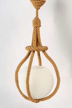 1950 Rare Suspension in Rope of 'Audoux Minet