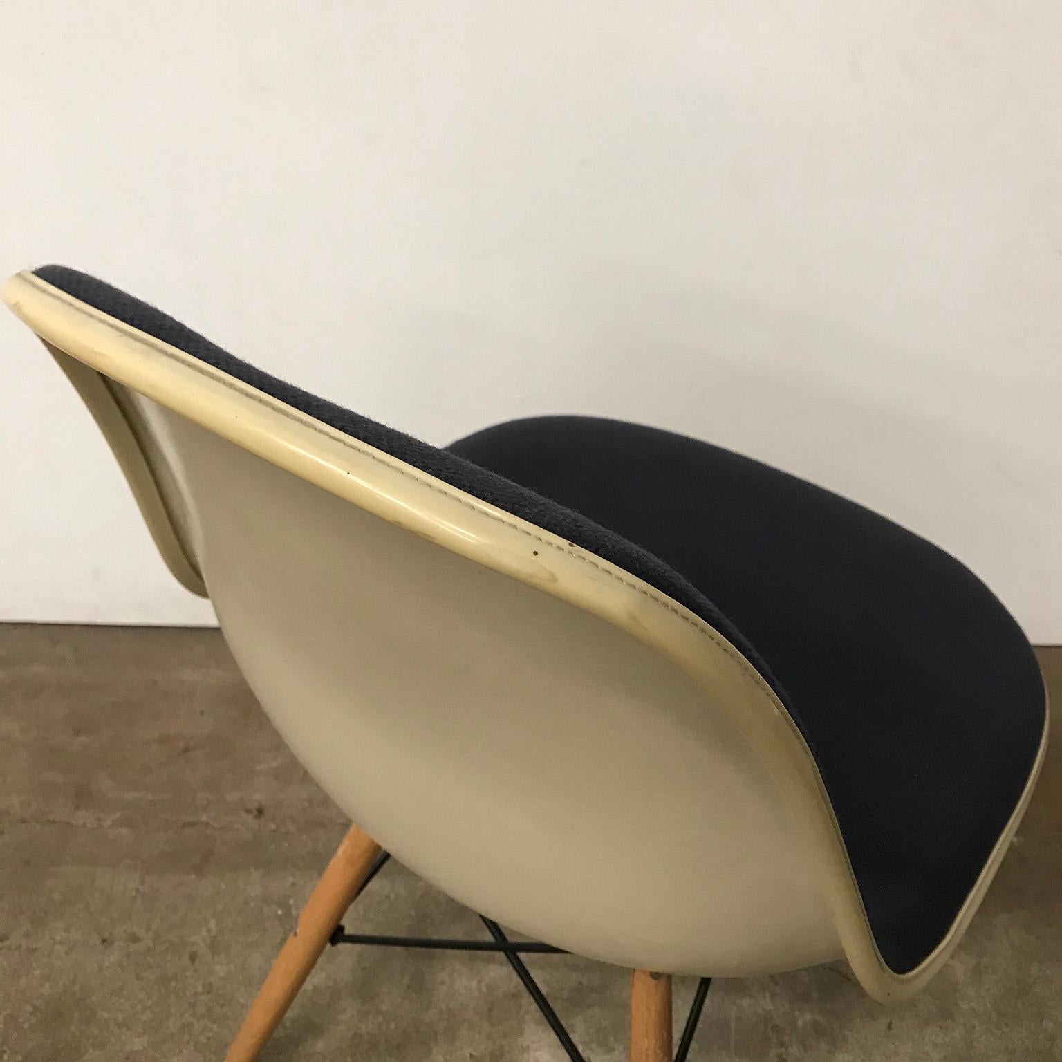 Mid-20th Century 1950, Ray and Charles Eames for Herman Miller, DSS Upholstered Dowel Base Chair