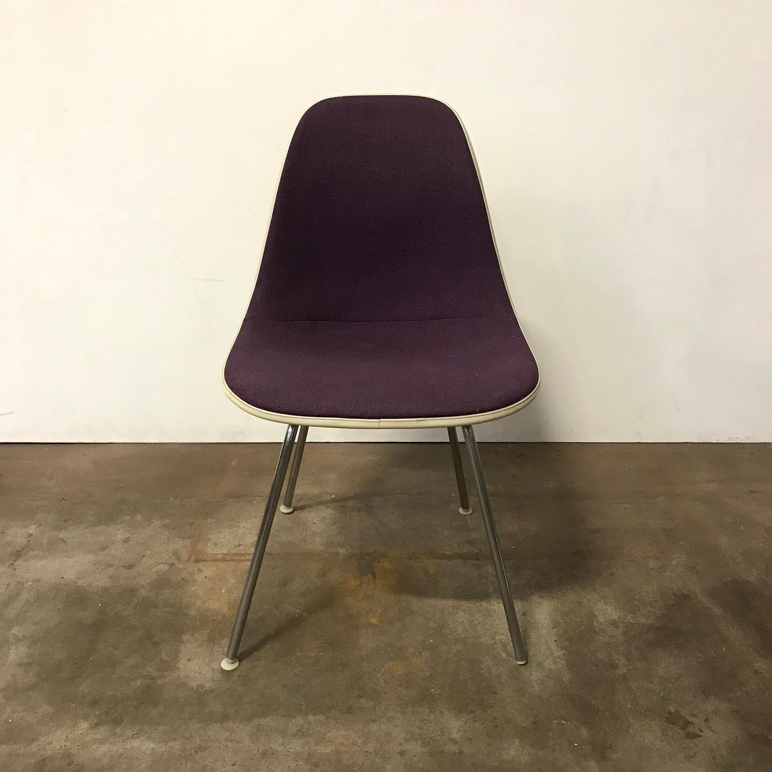1950, Ray & Charles Eames for Herman Miller, DSS Upholstered Fiber H-Base Chair 1