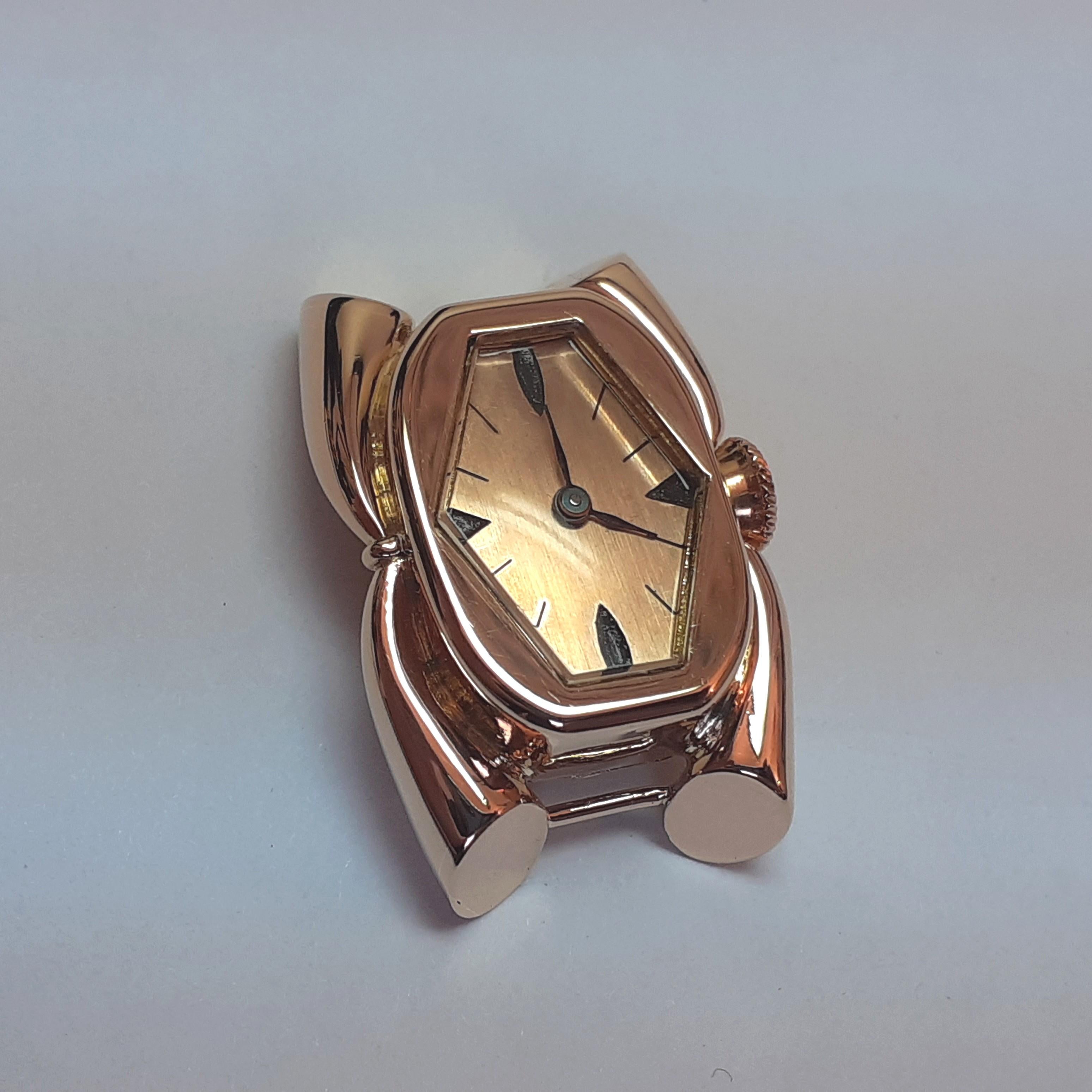 Women's or Men's 1950 Retro Rose Gold French Lady Wristwatch