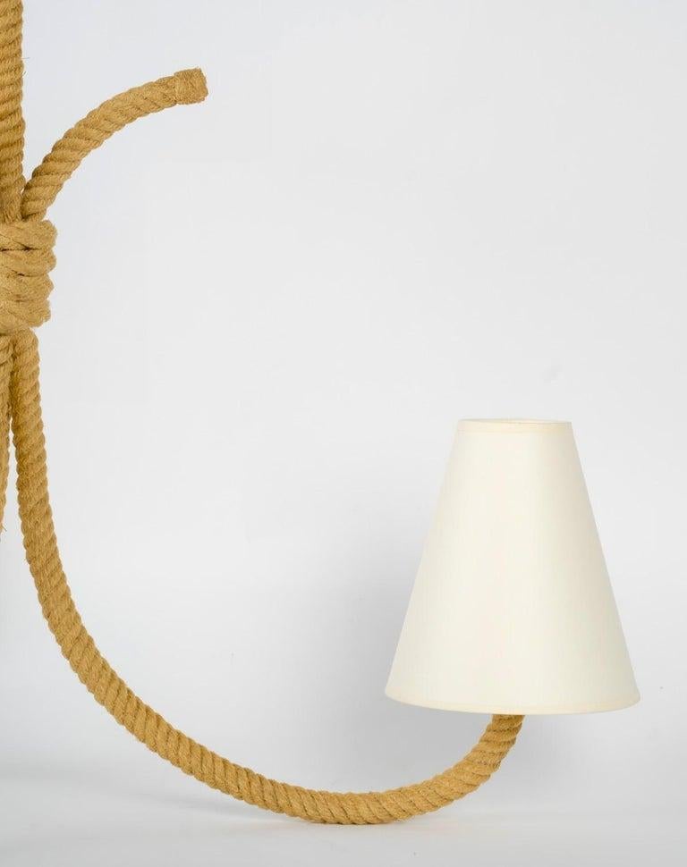 Metà XVII secolo Lampadario a corda del 1950 di Adrien Audoux and Frida Minet in vendita