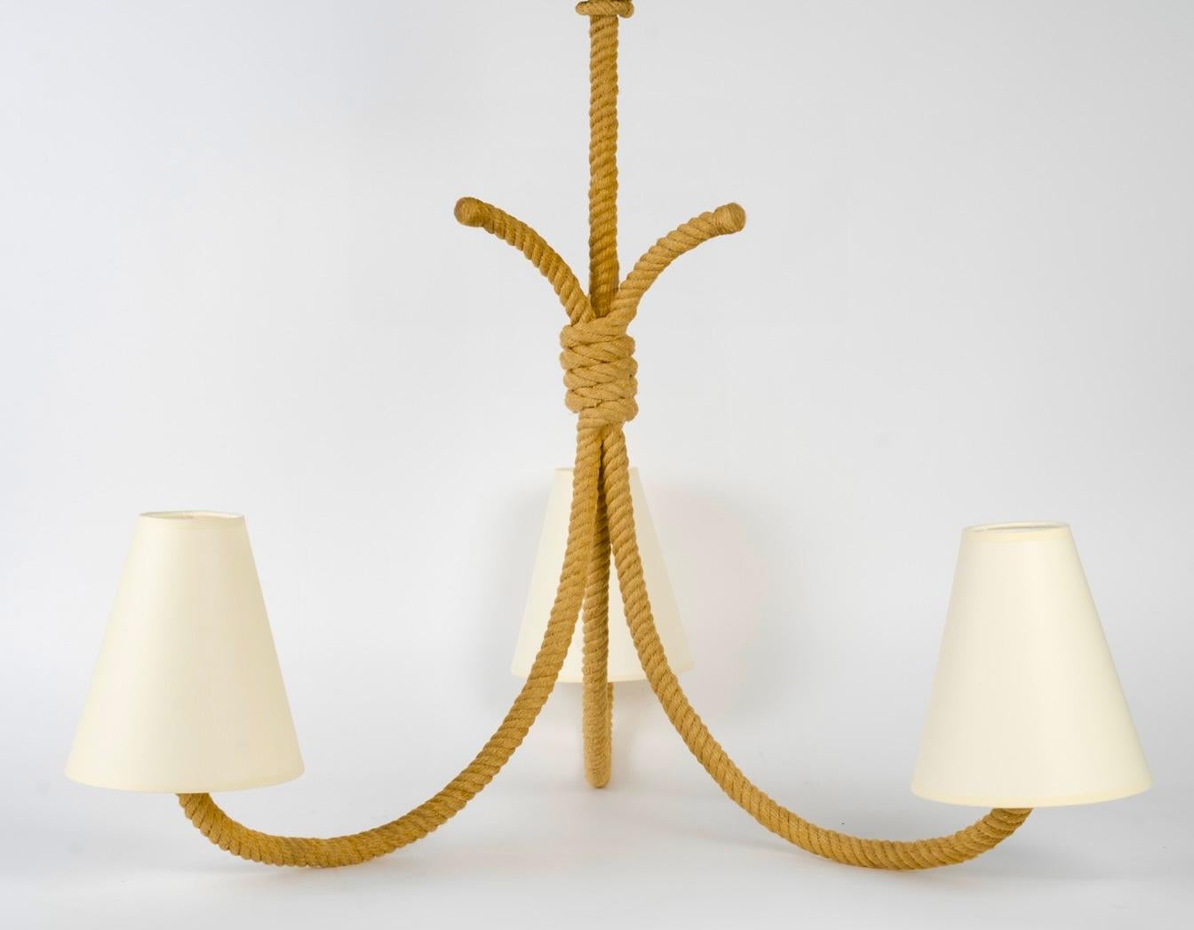 Corda Lampadario a corda del 1950 di Adrien Audoux and Frida Minet in vendita