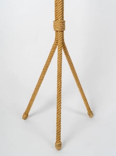 1950 Lampadaire en corde par Audoux Minet