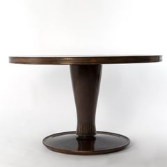 table de salle à manger ronde 1950 par Giovanni Gariboldi pour Colli en bois de bubinga