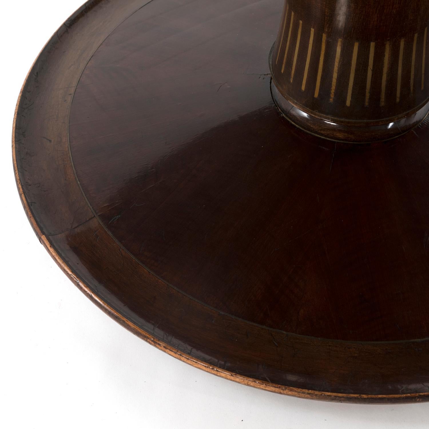 1950 Round Dining Table by Giovanni Gariboldi for Colli in Bubinga Wood In Good Condition In Milano, Lombardia