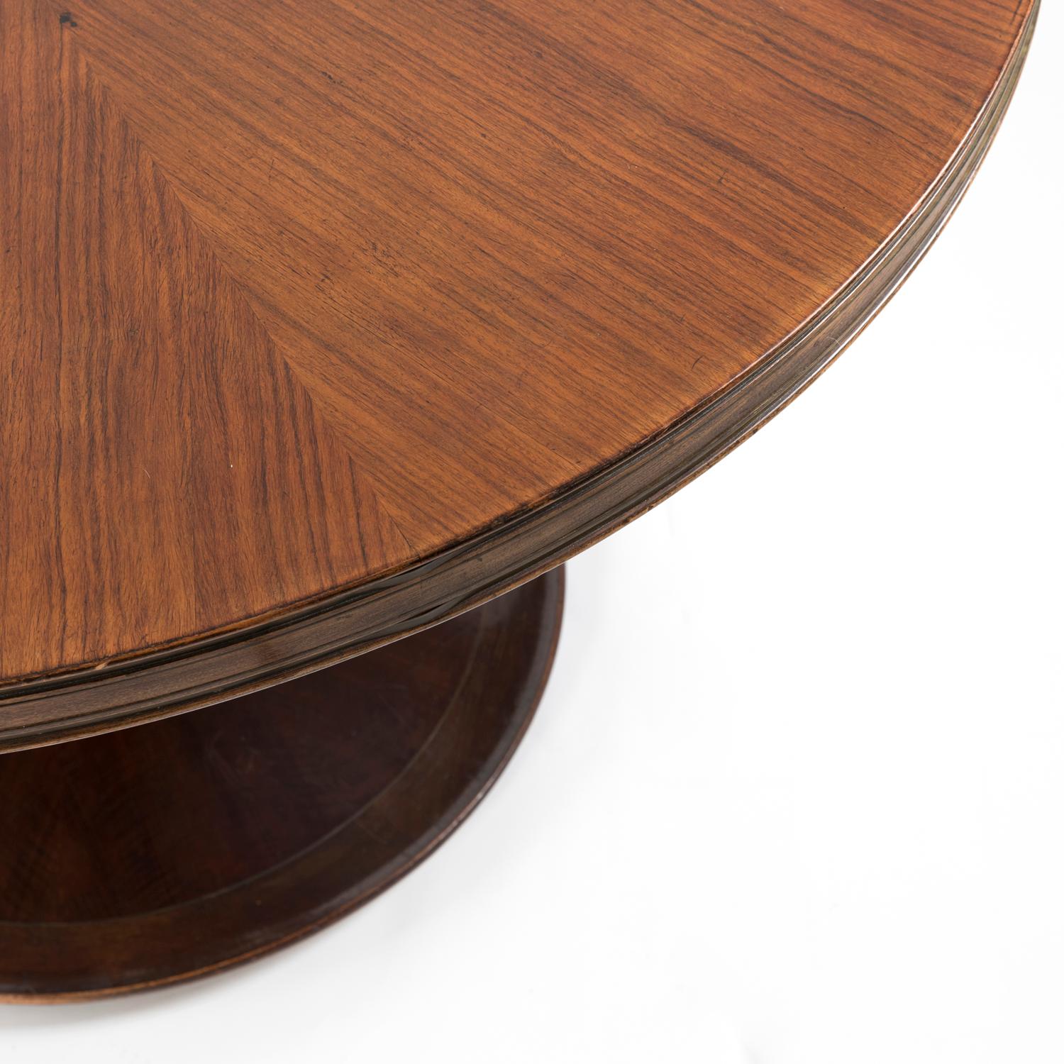 1950 Round Dining Table by Giovanni Gariboldi for Colli in Bubinga Wood 2