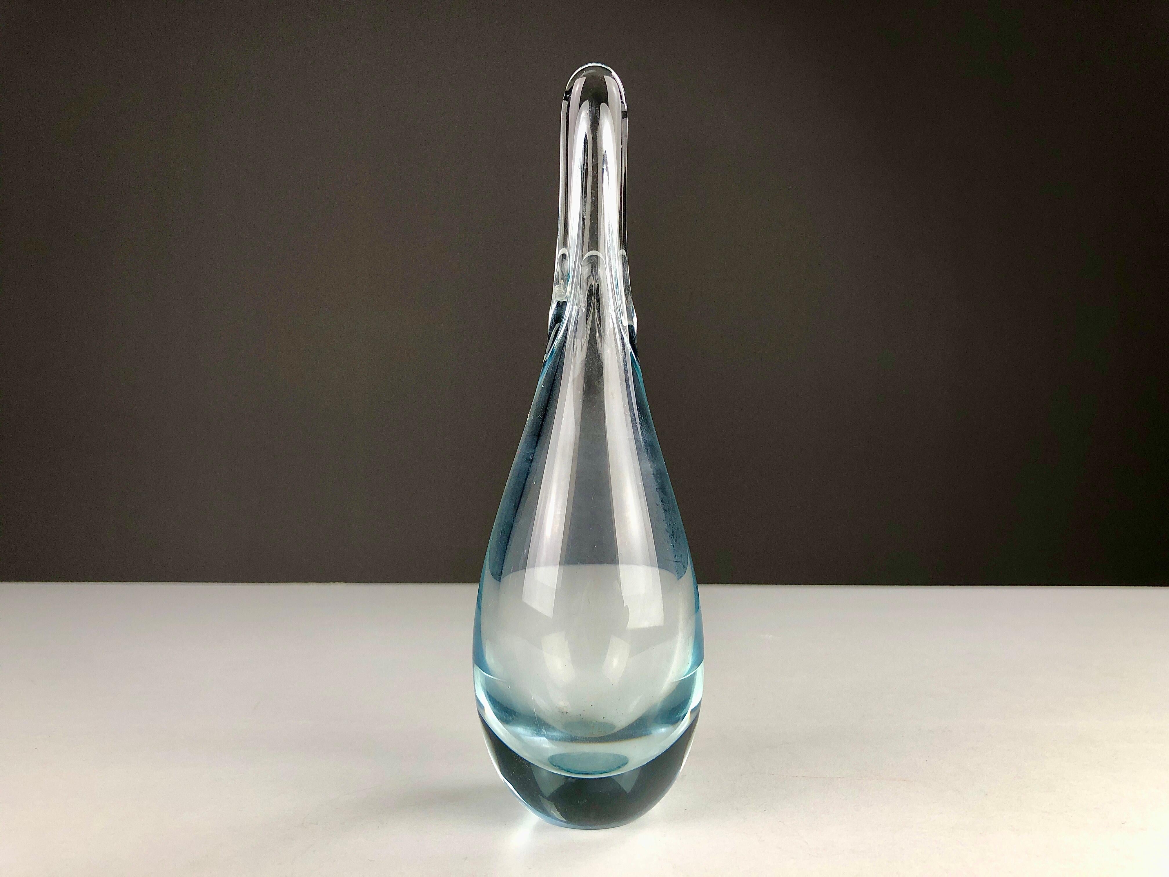 Scandinave moderne Vase en verre soufflé danois des années 1950 par Per Lütken pour Holmegaard en vente