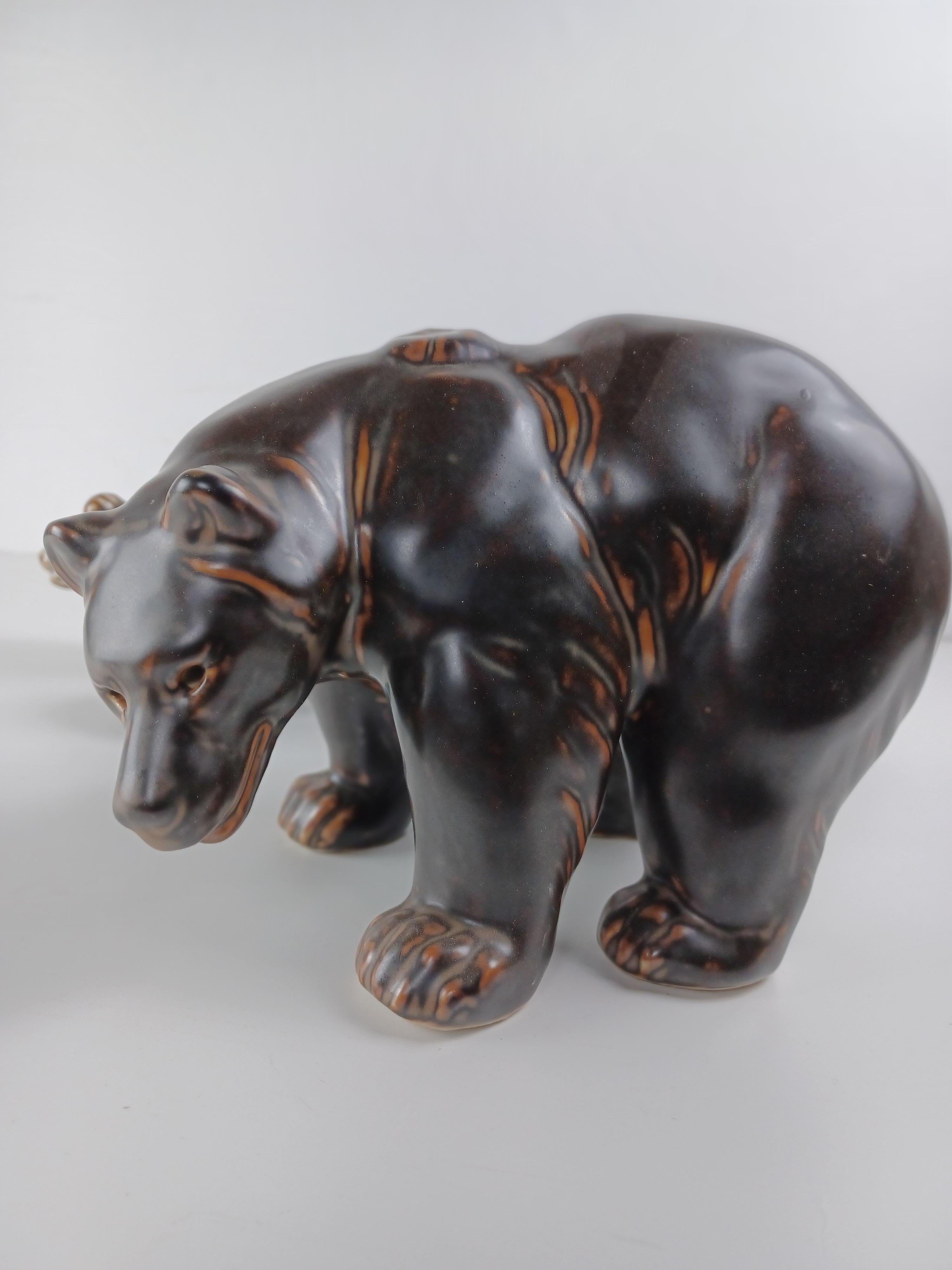 Mid-20th Century 1950´s Danish Knud Kyhn Bear Family Figurines for Royal Copenhagen For Sale