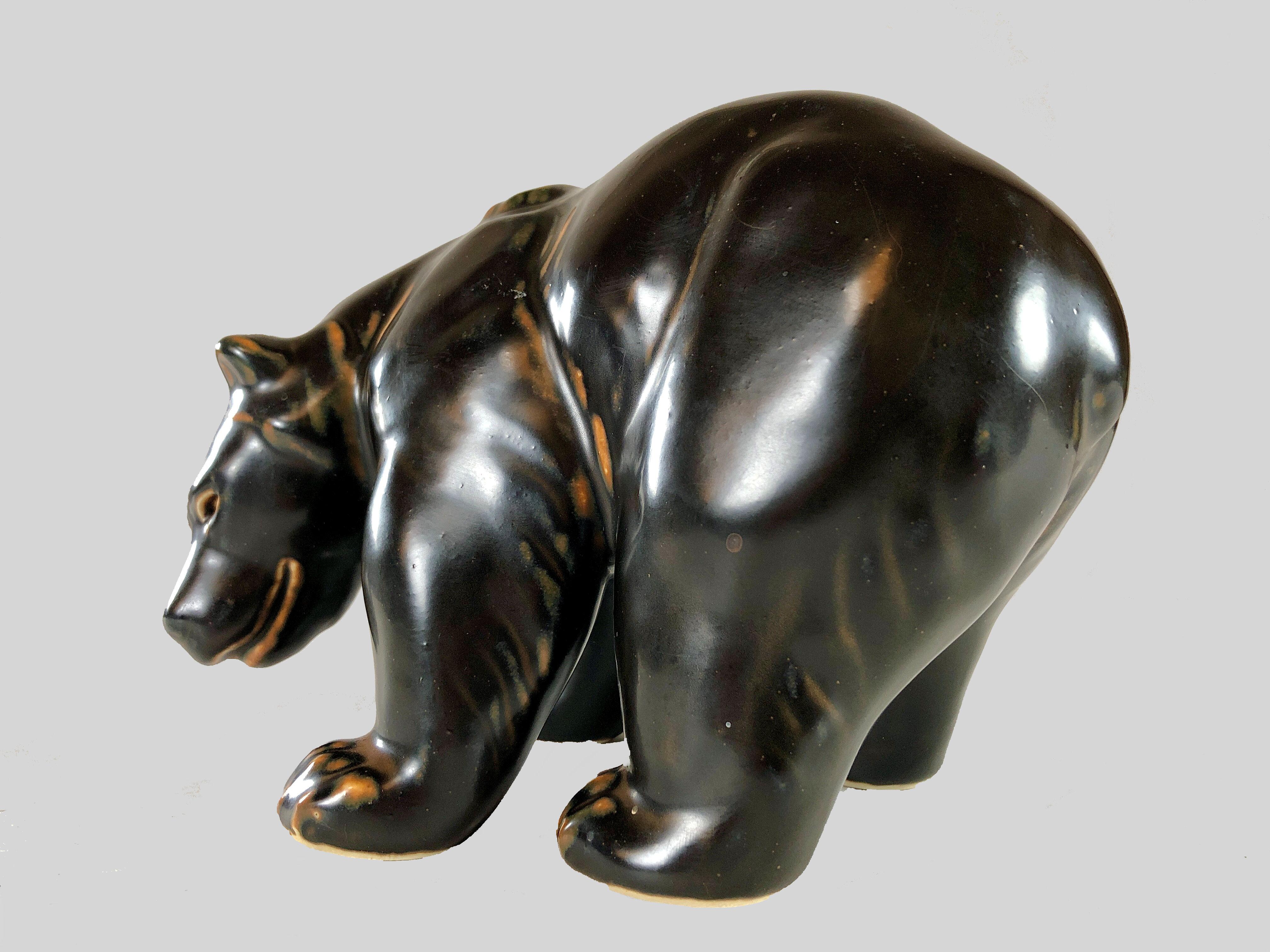 Scandinavian Modern 1950´s Danish Knud Kyhn Bear Figurine for Royal Copenhagen