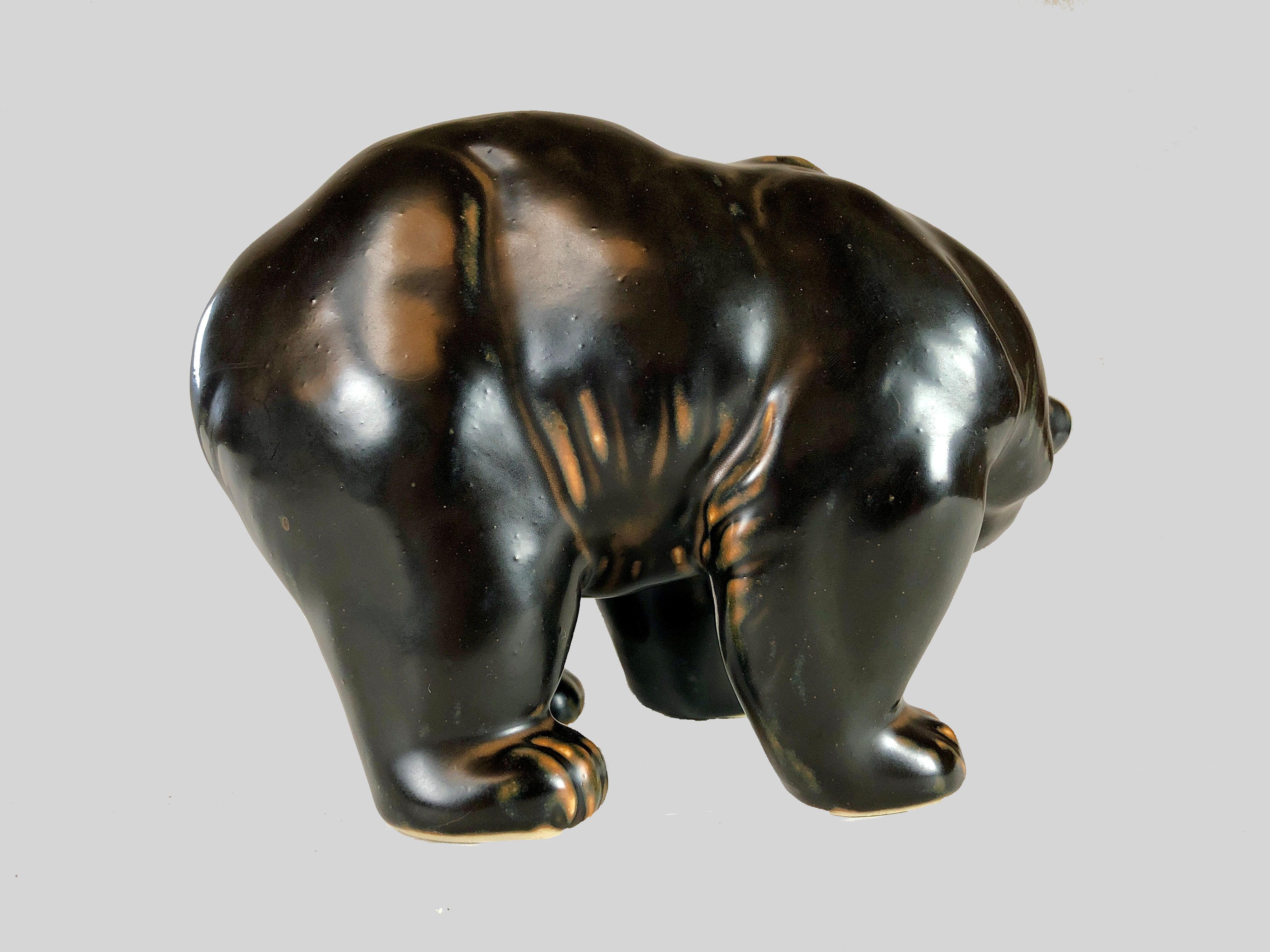 Mid-20th Century 1950´s Danish Knud Kyhn Bear Figurine for Royal Copenhagen