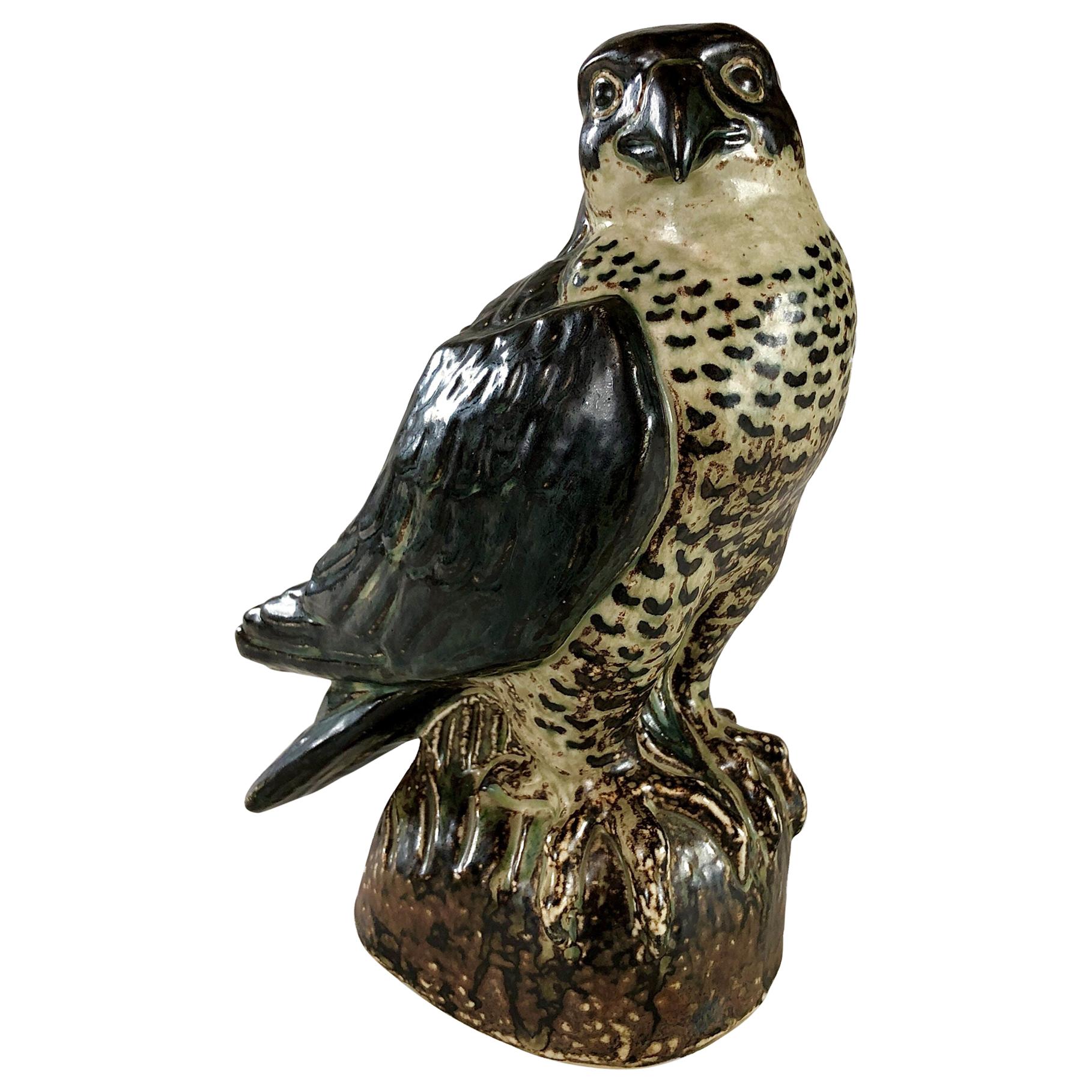 Figurine Falcon danoise des années 50 de Knud Kyhn pour Royal Copenhagen