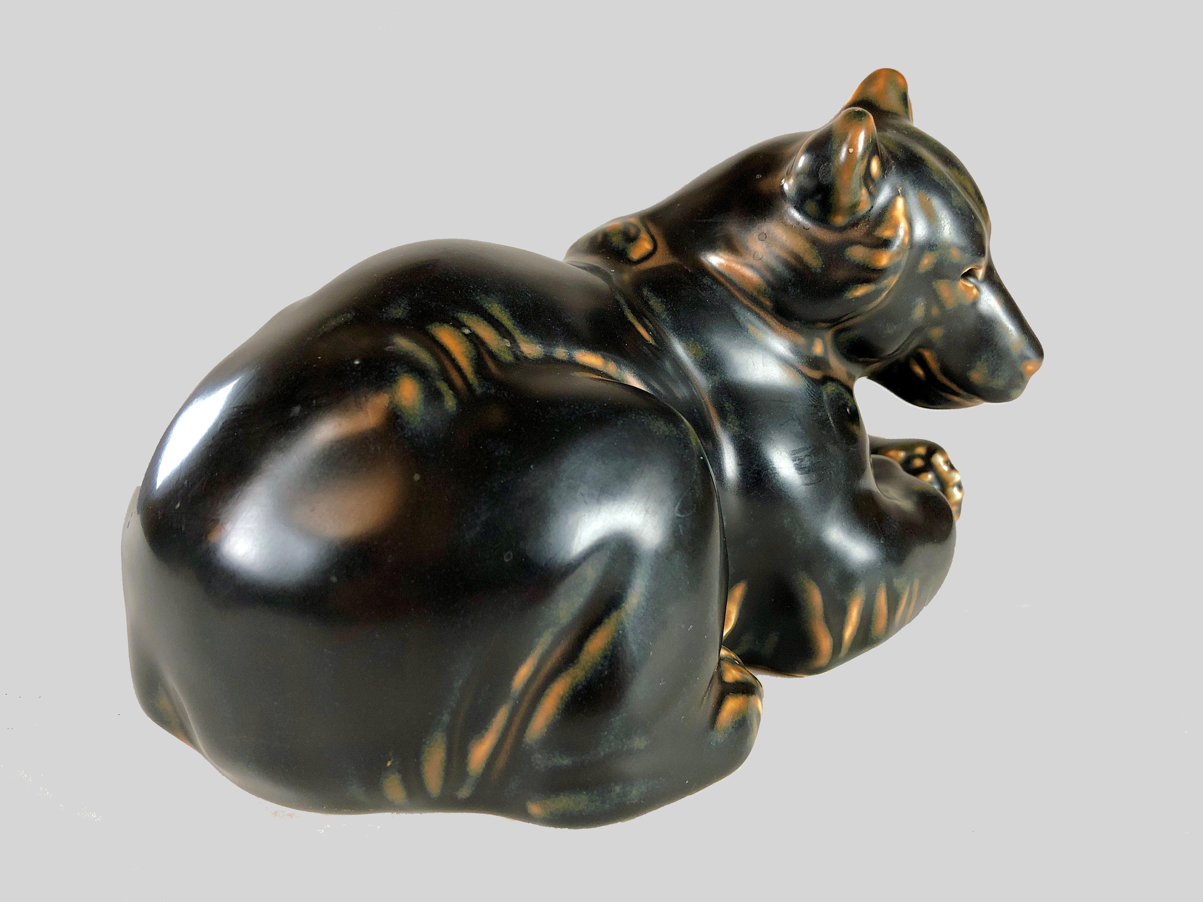 Danois Figurine de mère ourse danoise des années 1950 de Knud Kyhn pour Royal Copenhagen en vente