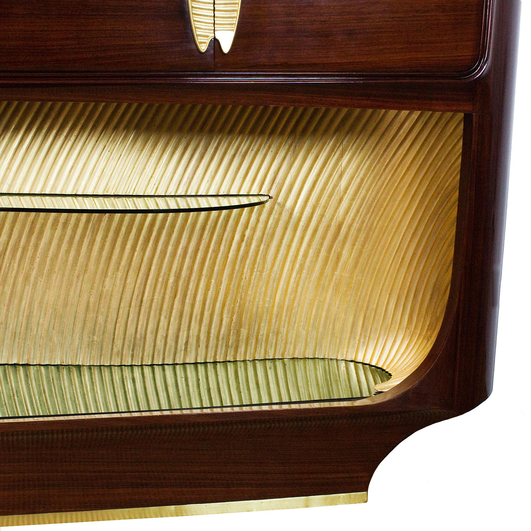 1950s Dry Bar by v. Dassi for Mobile Cantù, Mahogany, Sycamore, Opaline, Italy 3