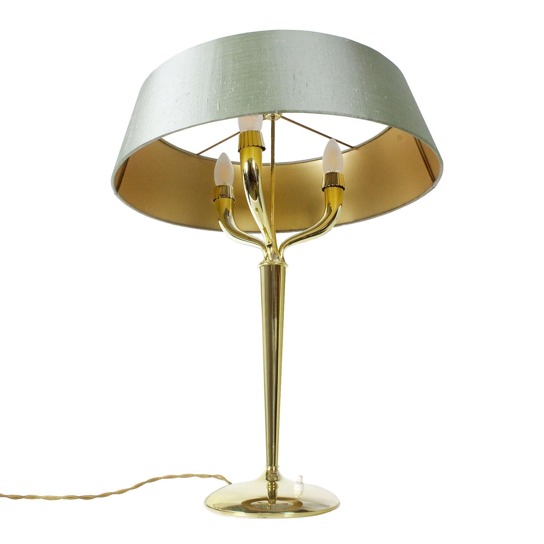 polished brass lampshade